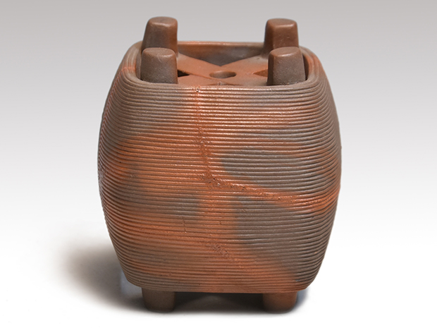 備前糸巻蓋置 金重陶陽(作) 共箱 | 古美術ささき