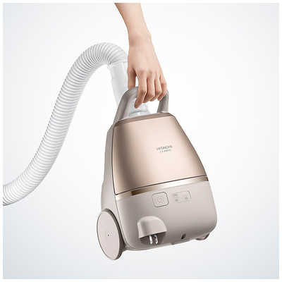 日立 HITACHI キャニスター掃除機 紙パック式 シャンパンゴールド CV