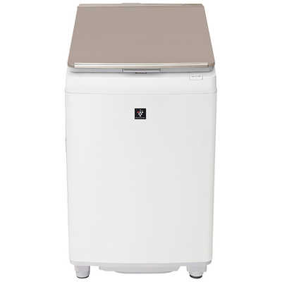 シャープ SHARP 縦型乾燥洗濯機 ベージュ 洗濯8.0kg 乾燥4.5kg ヒータ