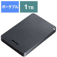 BUFFALO 外付けHDD ブラック [ポータブル型 /1TB] HD-PGF1.0U3-BKA の
