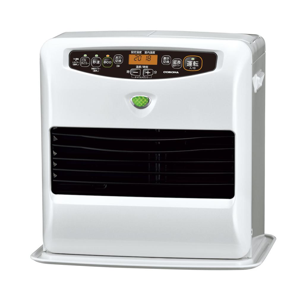 コロナ 石油ファンヒーター 木造9畳 パールホワイト KCF