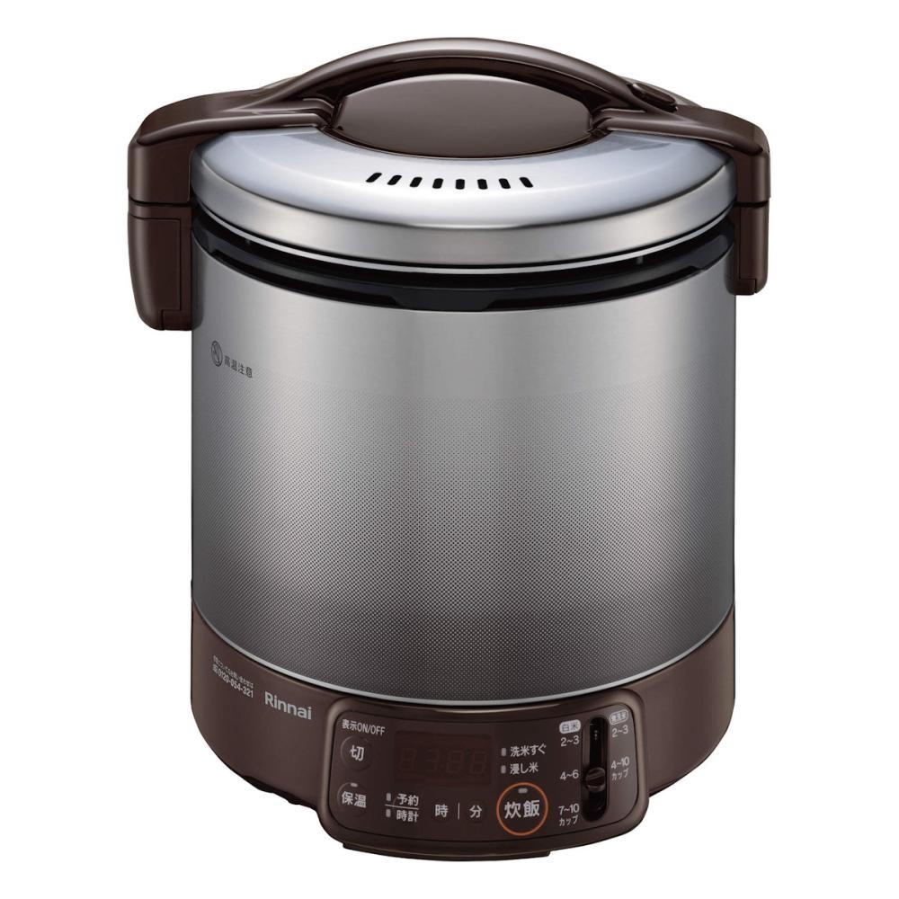 リンナイ ガス炊飯器 こがまる タイマー付き 一升炊き LPガス ダーク