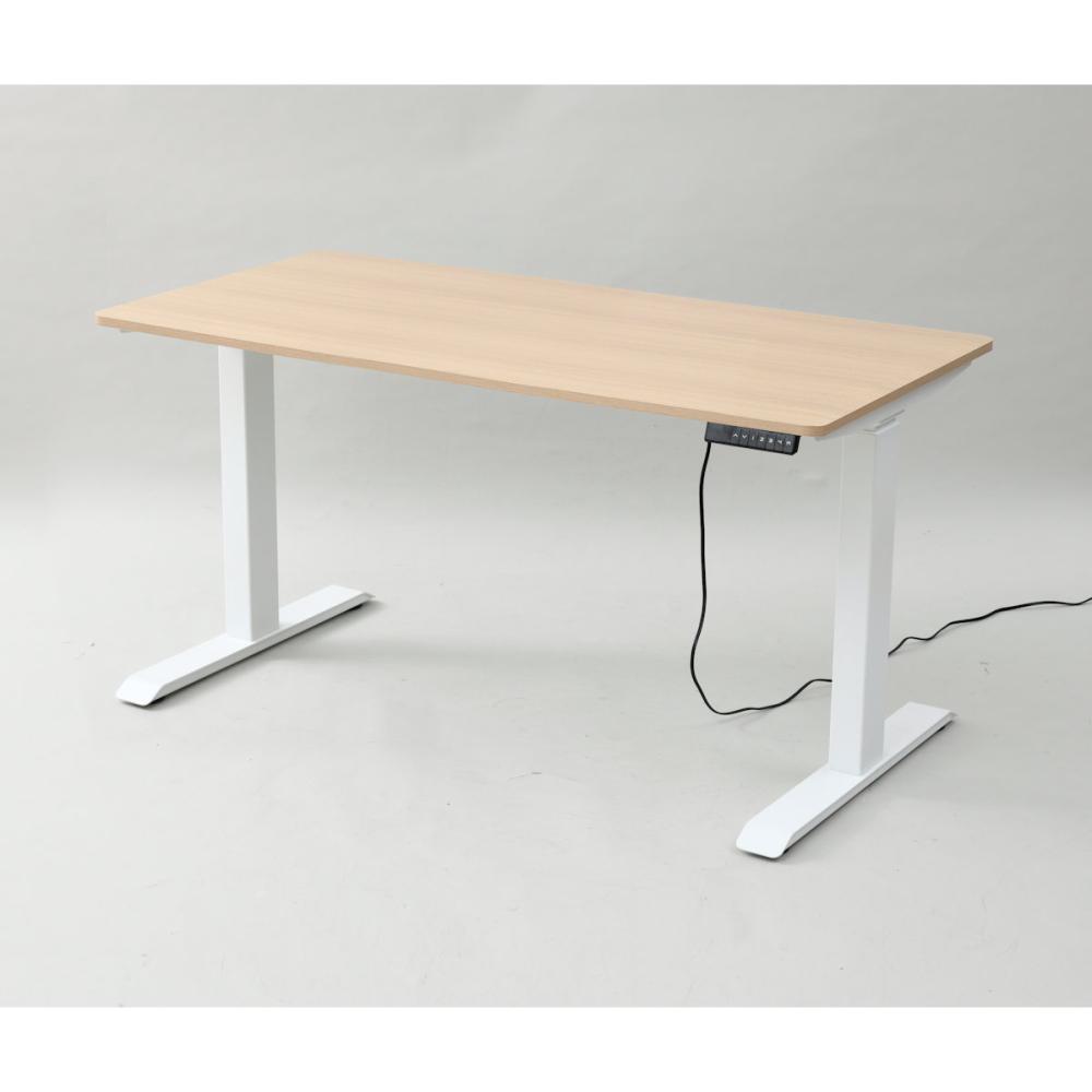 電動昇降デスク 幅140×高さ71～117×奥行70cm ウッド
