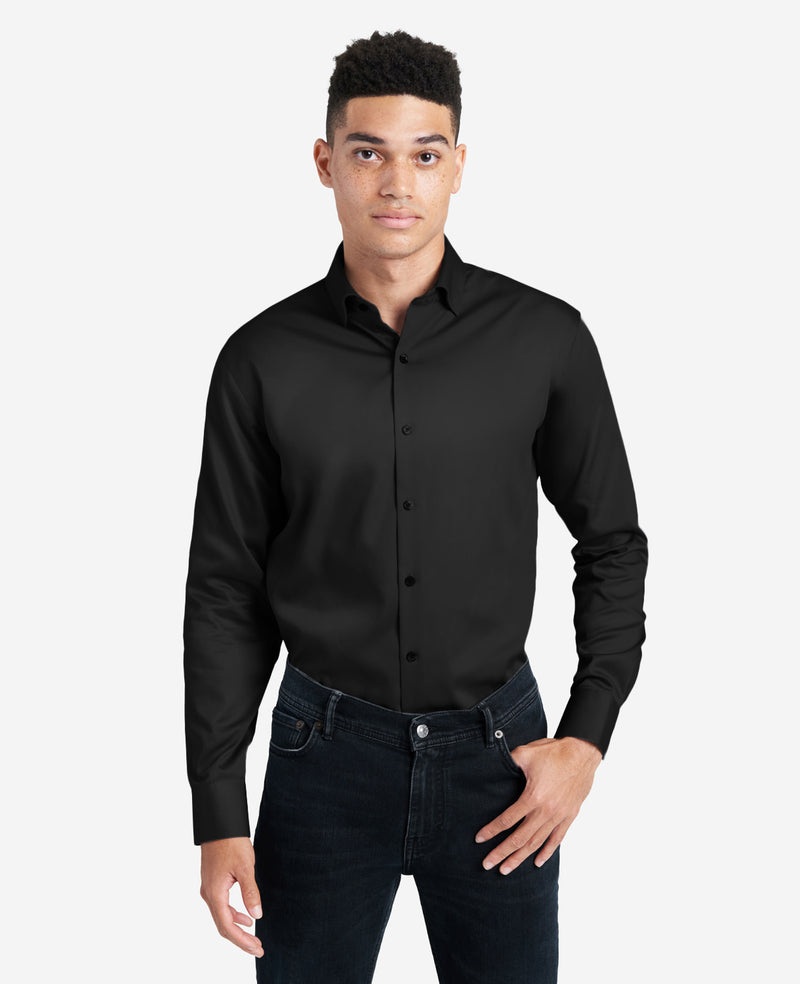 Black Stretch Dress Shirt – Flex Fit with TEKFIT | KC