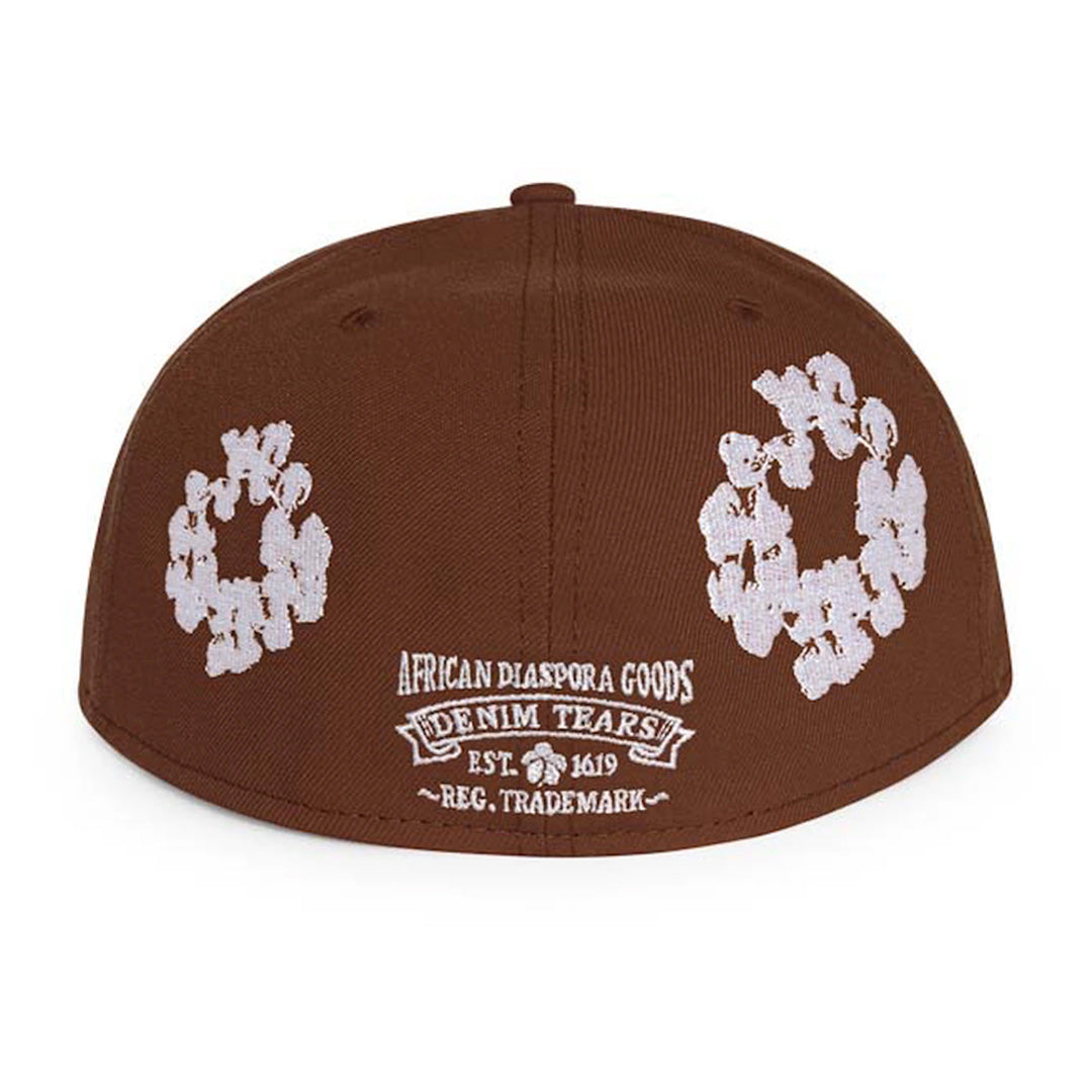Denim Tears New Era Cotton Wreath 59/50 Cap Brown | Kenshi