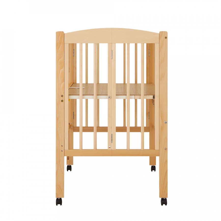 日本製 折りたたみミニベビーベッド ハイタイプ （ナチュラル
