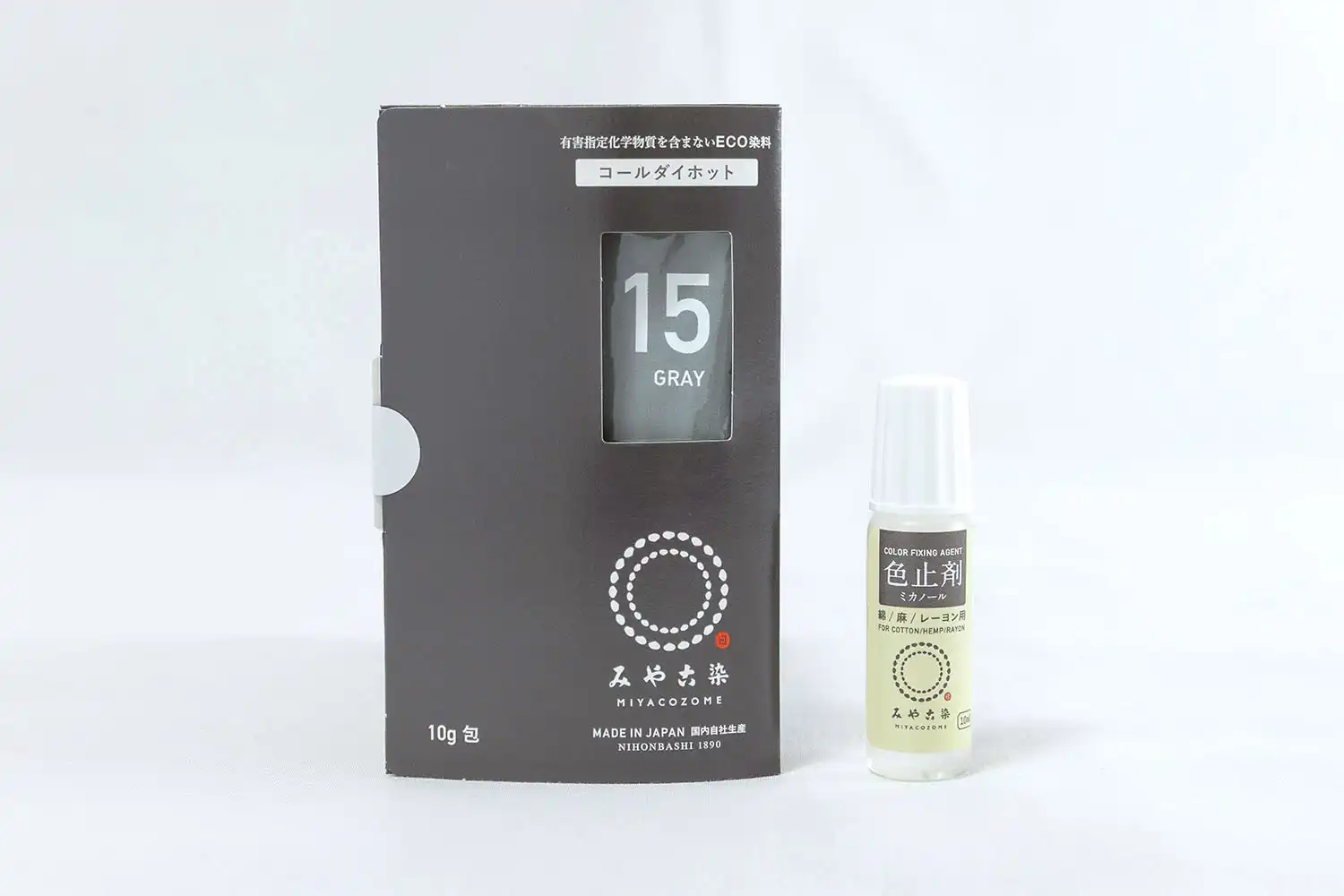 ｺｰﾙﾀﾞｲﾎｯﾄ10gｸﾞﾚｰ＆色止剤｜みやこ染｜創業1890年。日本生まれの染料