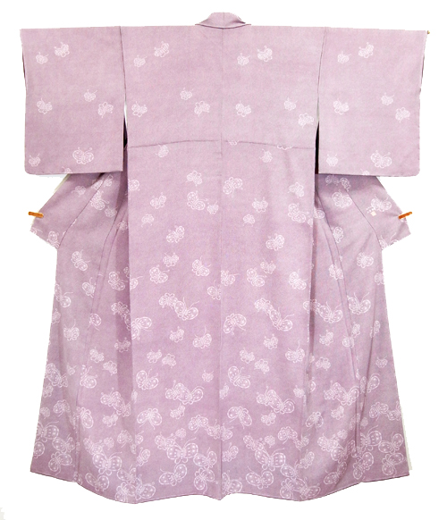 重要無形文化財江戸小紋 「鮫に蝶々」一方附着物 「江戸小紋」人間国宝