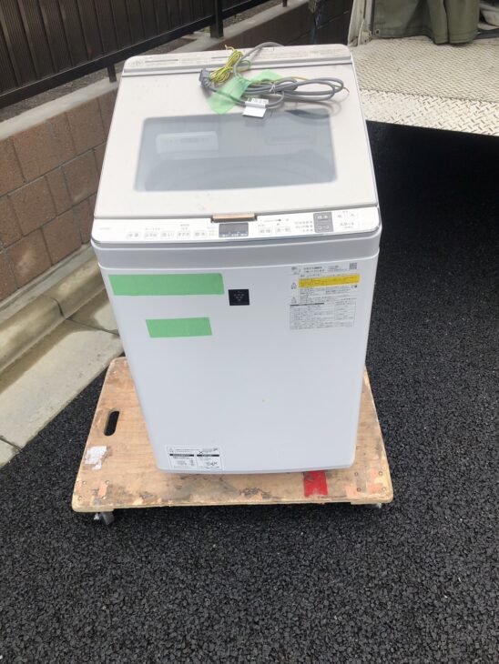 シャープ 乾燥機能付き洗濯機 ES-PH8C-N 2021年製【買取】入間市へ出張