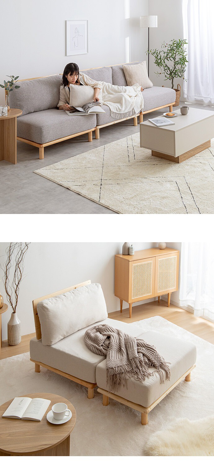 ソファー Ricordo ファブリックローソファ 単品 2色対応の通販情報