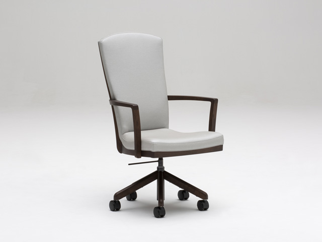 カリモク CT786E 昇降回転肘付ダイニングチェア キャスター付（布・合