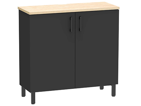 開き扉収納カウンター Stazioneシリーズ 幅1000 奥行418 高さ1000 RY