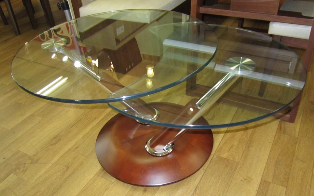 HR854 Ronald Schmitt 可動式ガラスセンターテーブル HR854 Ronald