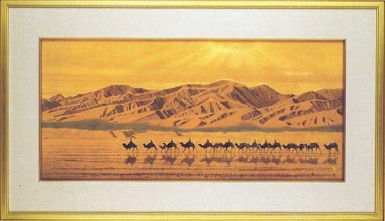 平山郁夫 絵画 絲綢之路天空（しちゅうのみちてんくう） 送料無料