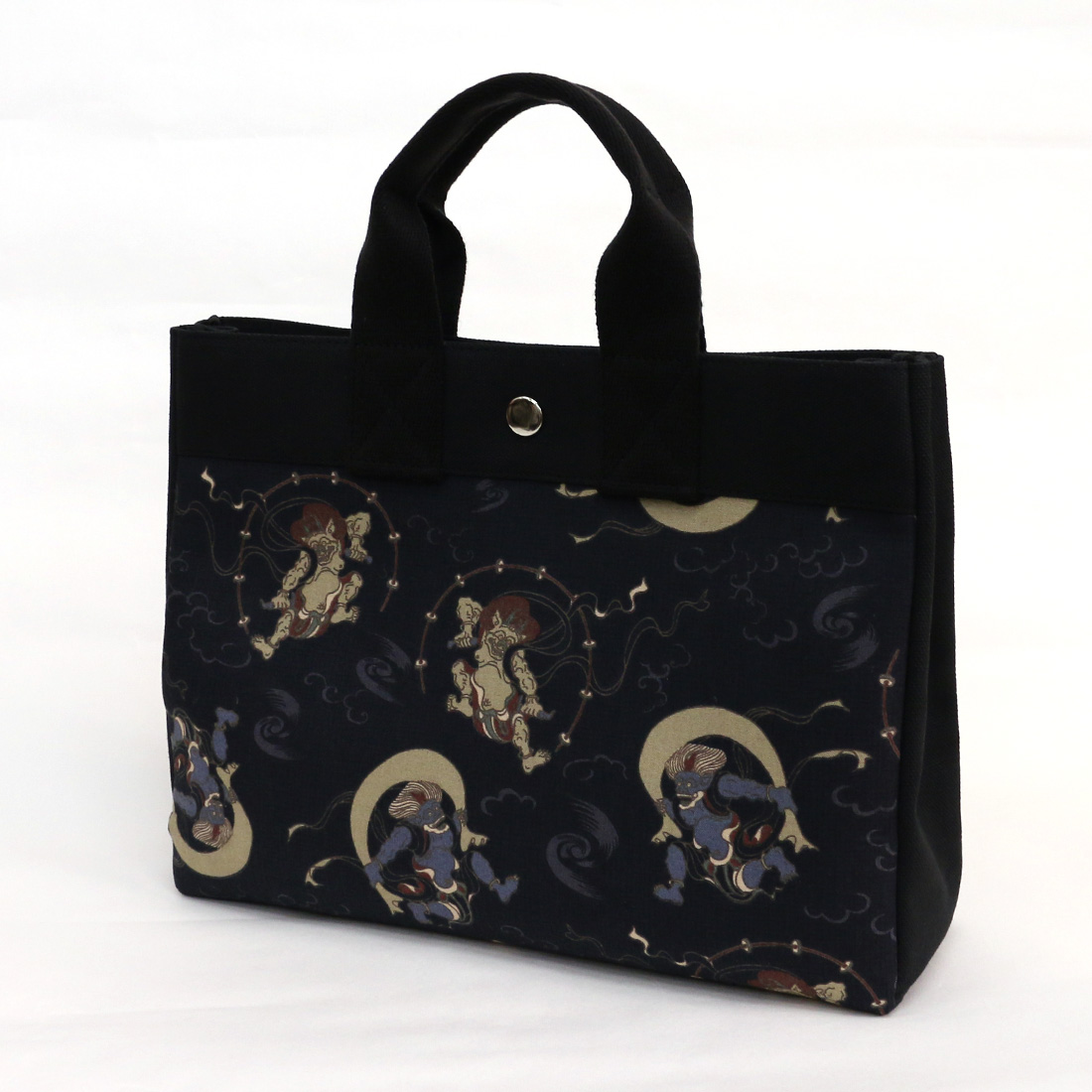 トートバッグ 馬虎 風神雷神 黒 / かくいわ芝田 吾希 オンラインストア