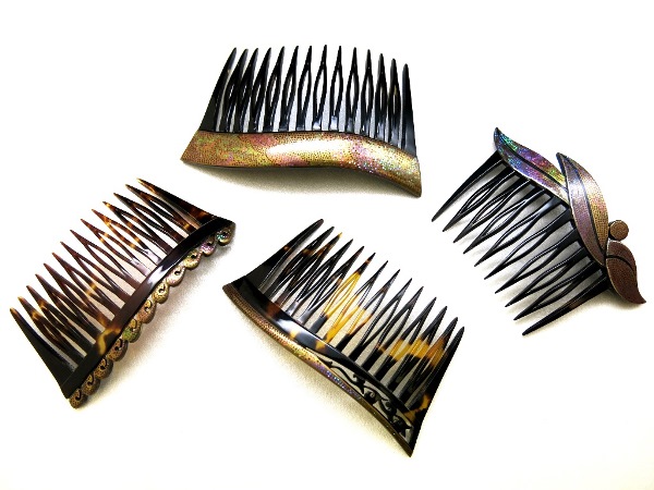 べっ甲螺鈿金蒔絵櫛4種2016 | べっ甲かんざし・髪飾り・和装小物専門