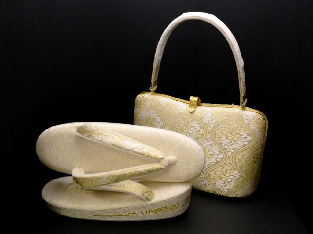 正絹和装バッグ草履セット2024｜結婚披露宴、パーティー、留袖等にお