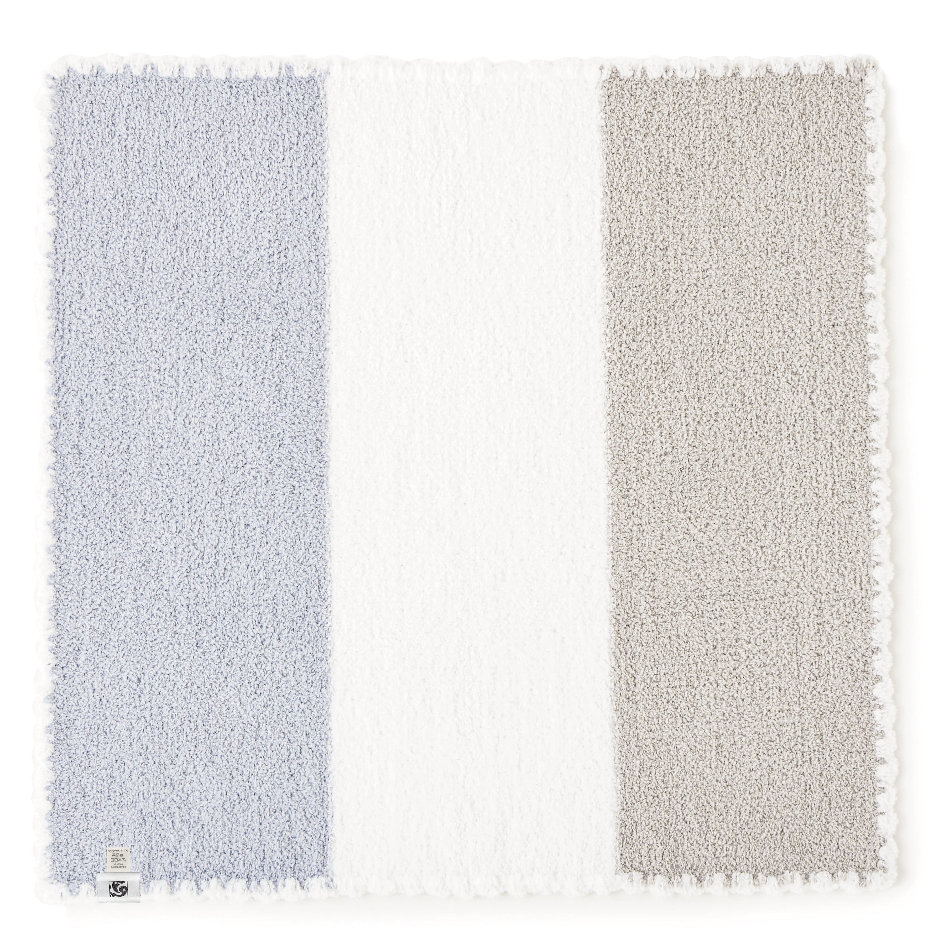 BABY BLANKET MULTI STRIPE(78×78cm mist/white/blue): BABY&KIDS