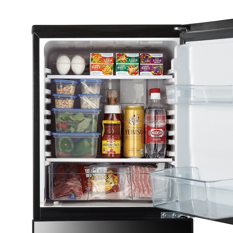 冷蔵庫(110L)2ドア(黒) レンタル - 家電レンタル・家具レンタルのかし