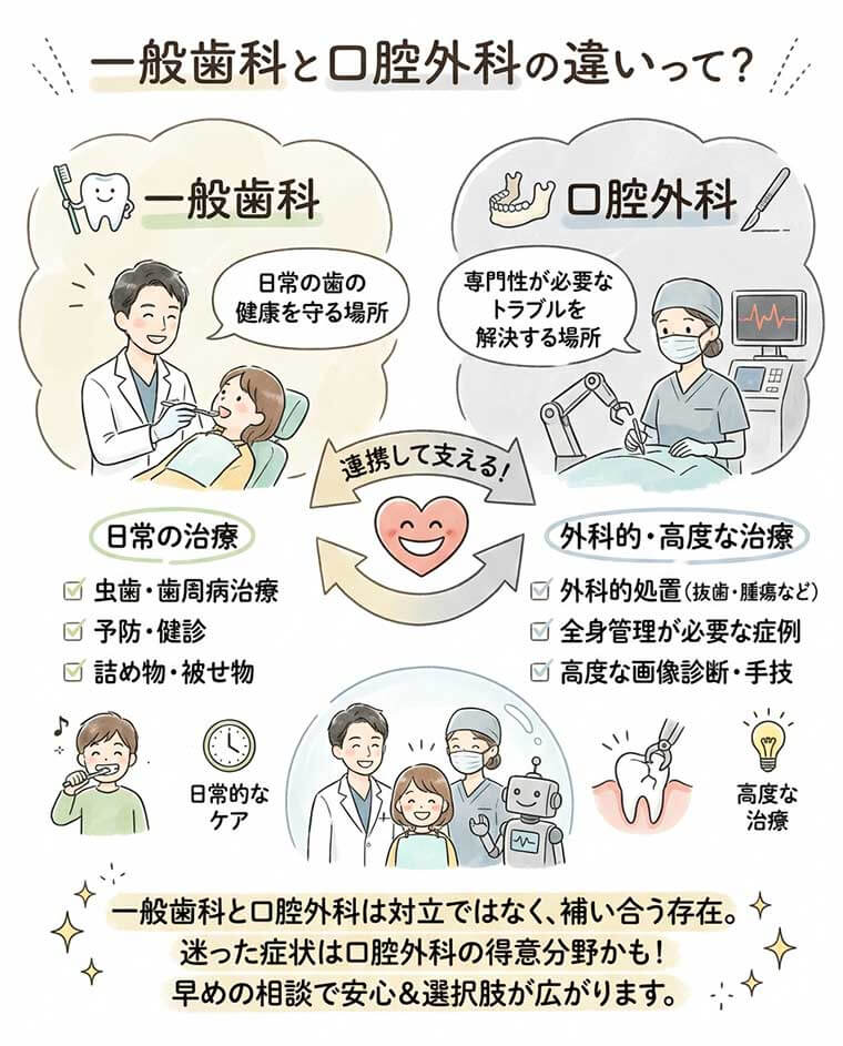 口腔外科とはどんな診療科？扱う症状と治療内容をやさしく解説｜大阪