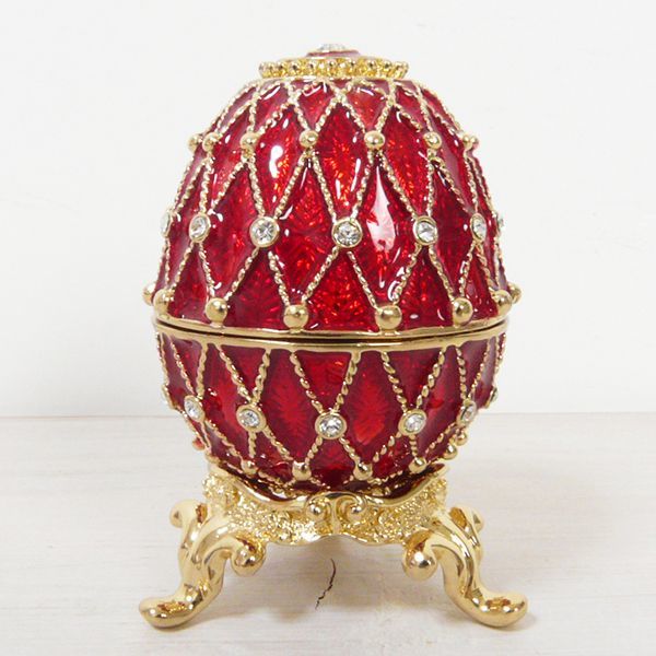 ロシア インペリアル・イースター・エッグ フェベルジェ レッド 6cm
