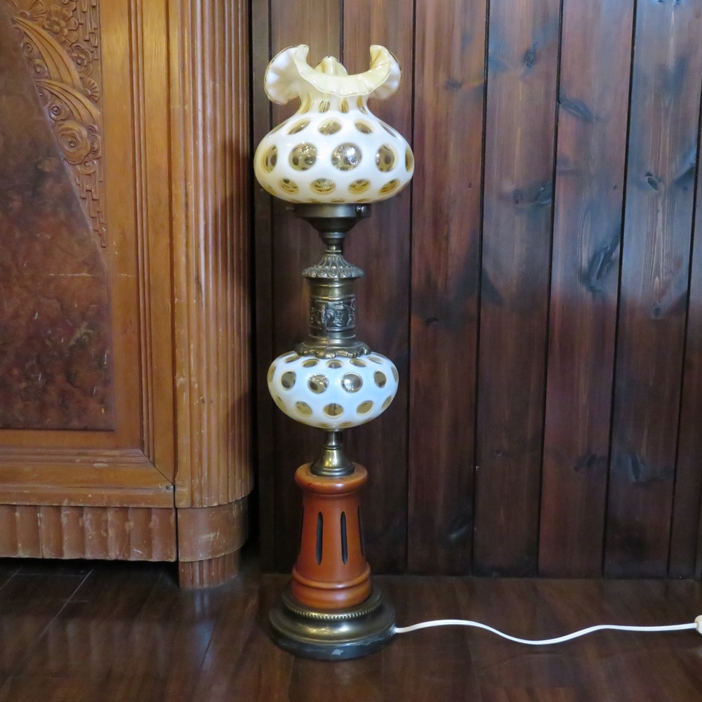 アメリカ ヴィンテージ フェントン コインドット トパーズ オイル