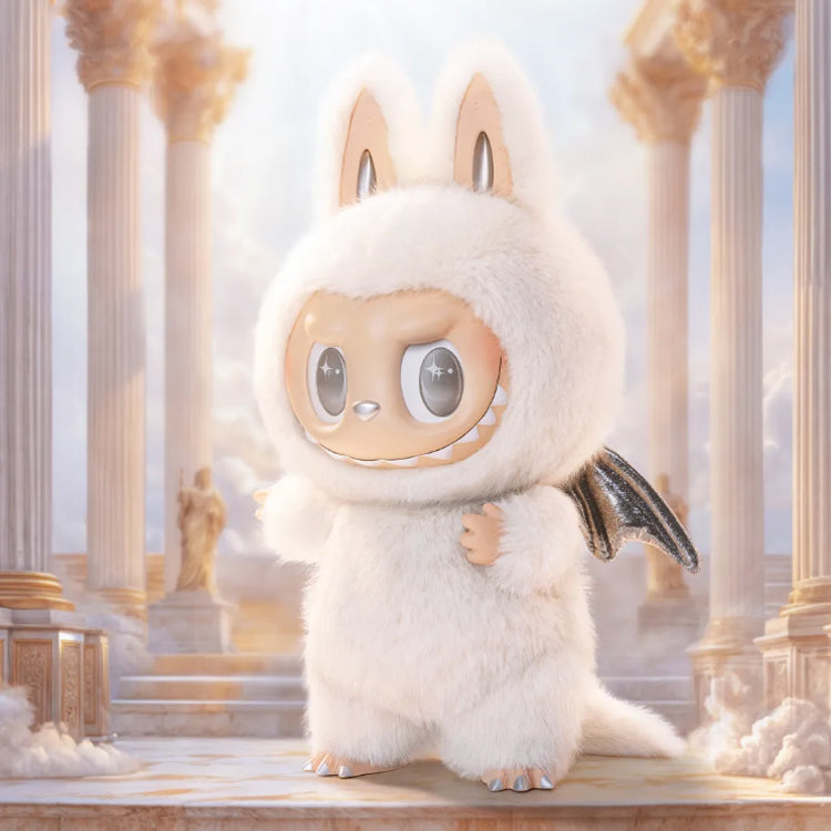 POP MART The Monsters Labubu Zimomo Angel In Clouds Figure No Tote