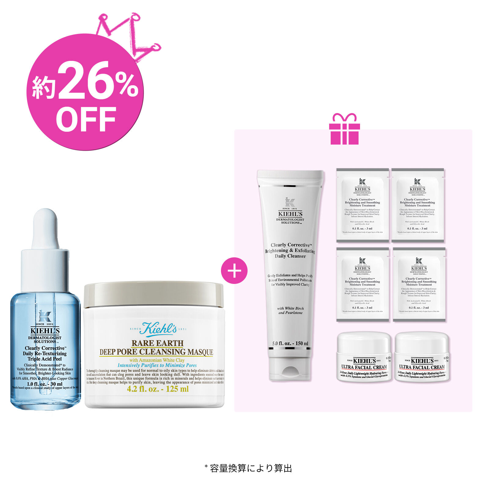 福袋 水色ピールセラムセット - 美容液 - スキンケア｜キールズ