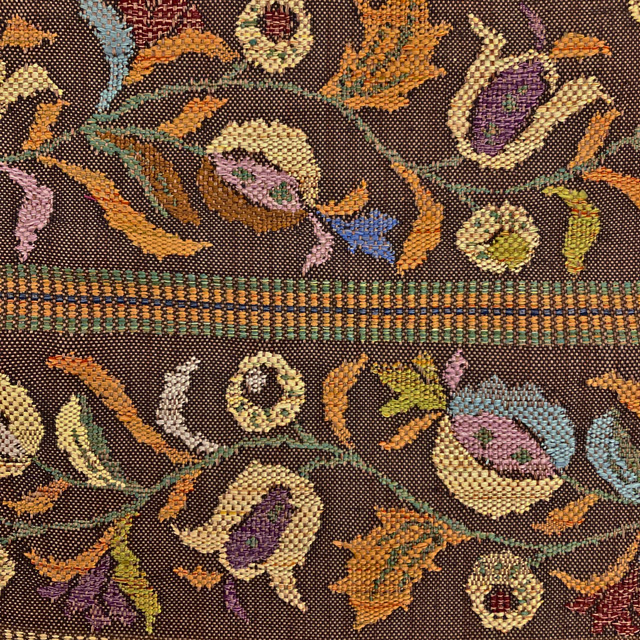 特選 八寸名古屋帯 【帯屋捨松 謹製】「トルキー花、唐華文様・六通