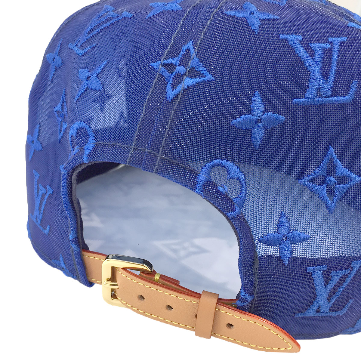 LOUIS VUITTON/ルイ・ヴィトン】ロゴ刺繍モノグラムメッシュキャップ