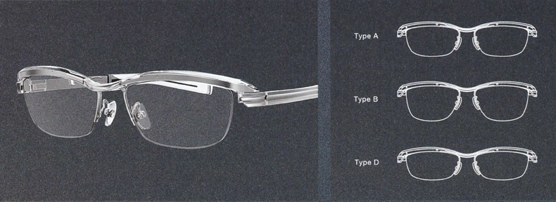 999.9(フォーナインズ)ミックスメガネフレームM-24 カラー9001