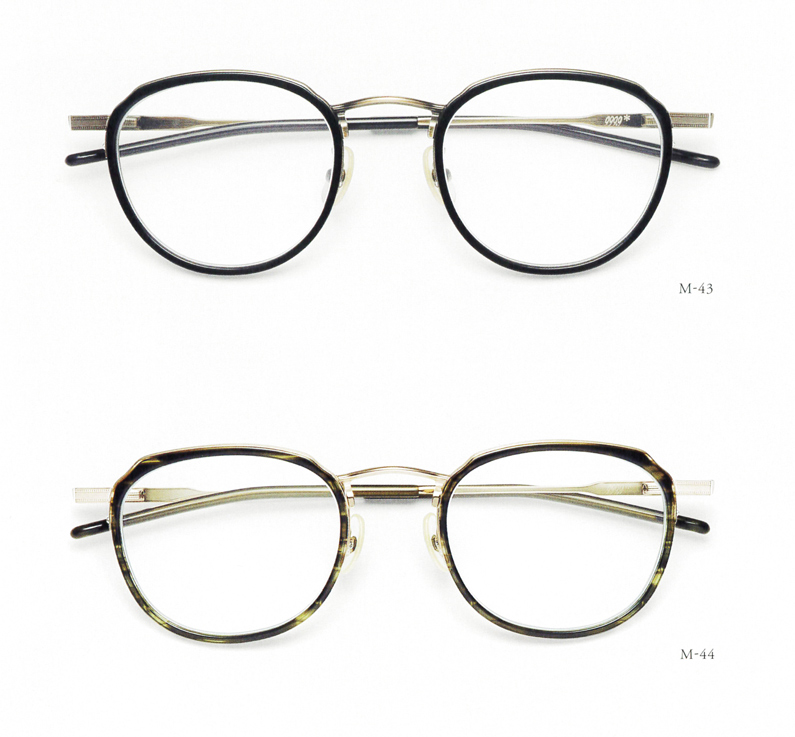 999'9(フォーナインズ)ミックスメガネフレーム M-44 カラー6903 ダーク