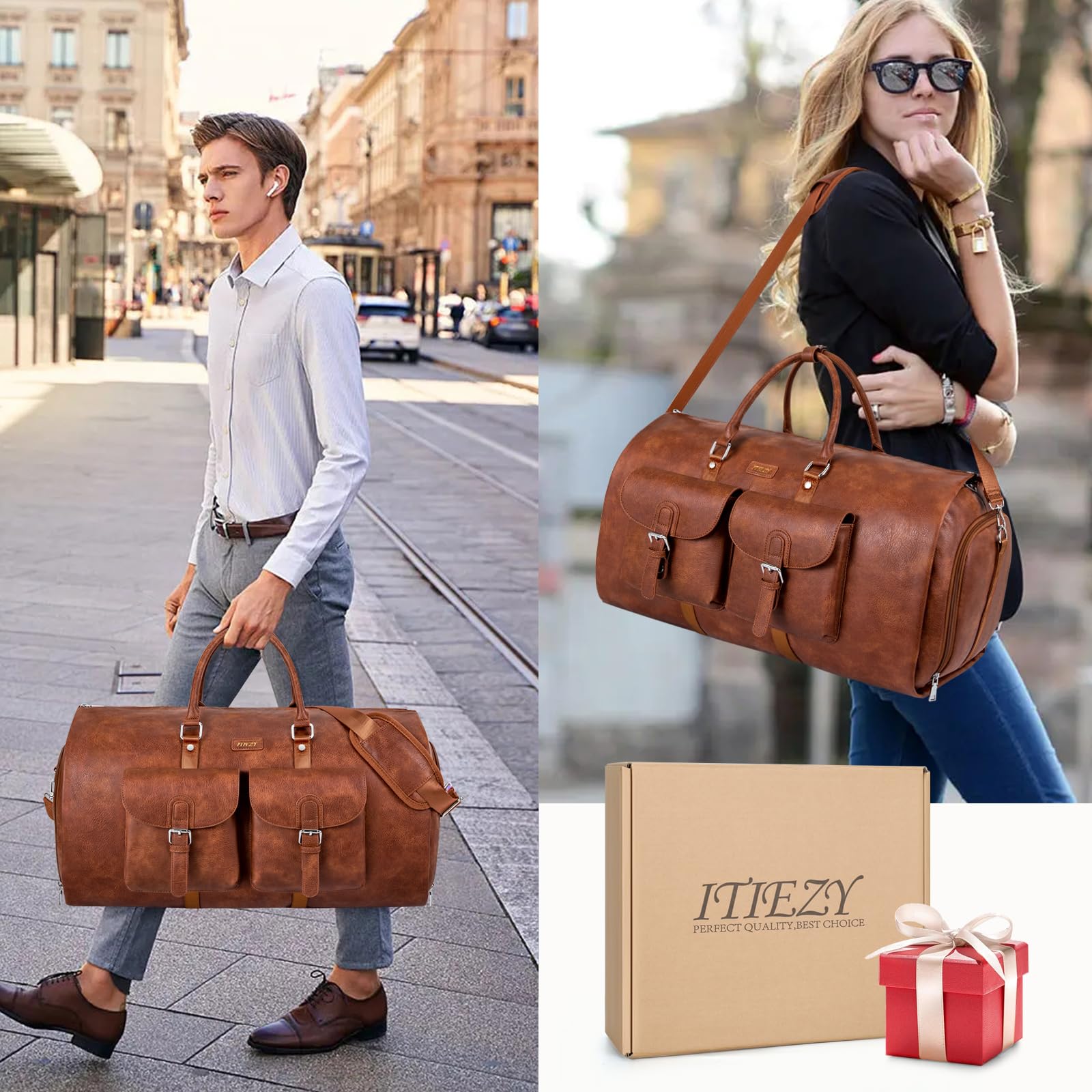 ITIEZY leather Duffel Bag – Kinzd