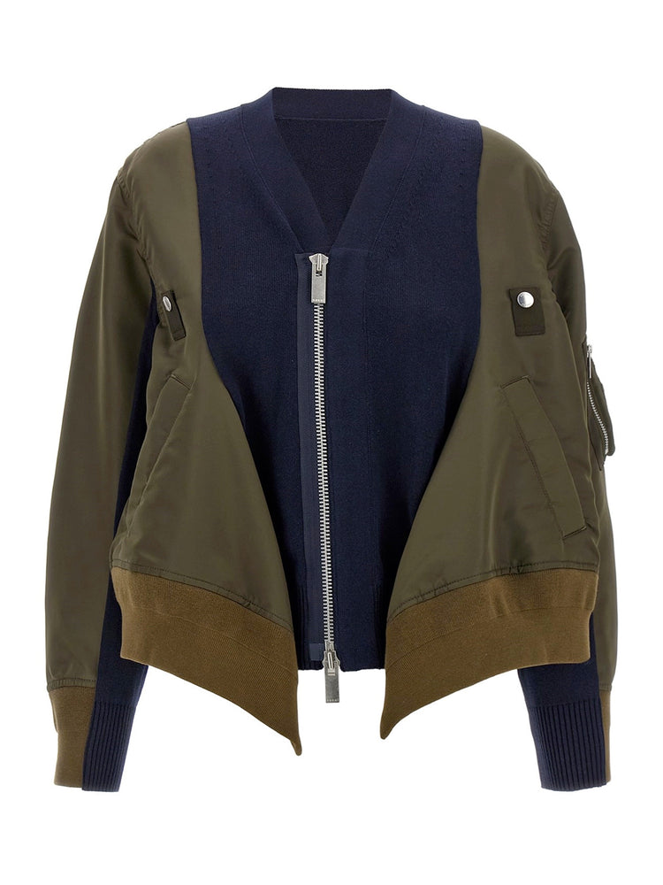 Sacai | Nylon Twill x Knit Jacket – Kirna Zabête