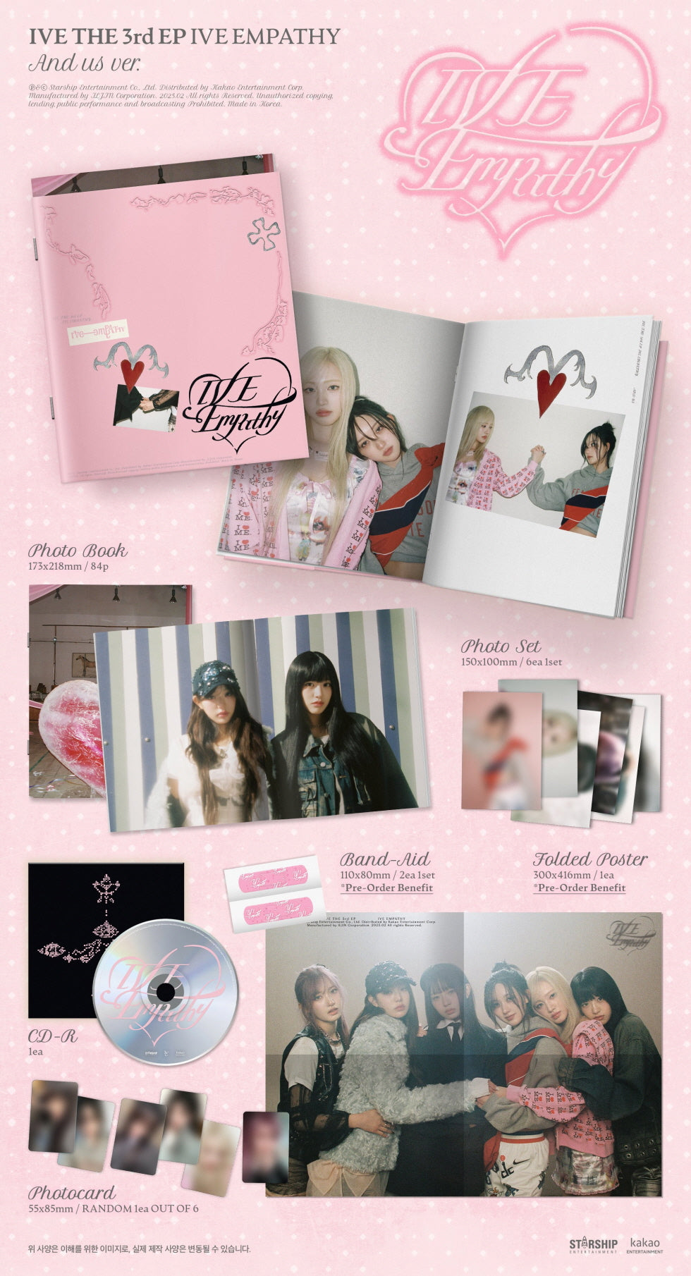IVE - 3rd EP Album IVE Empathy (3 Versions) Random 1ea (POB