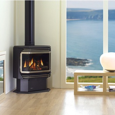 都市ガス利用でランニングコストが安い、メンテナンスも楽なガス暖炉