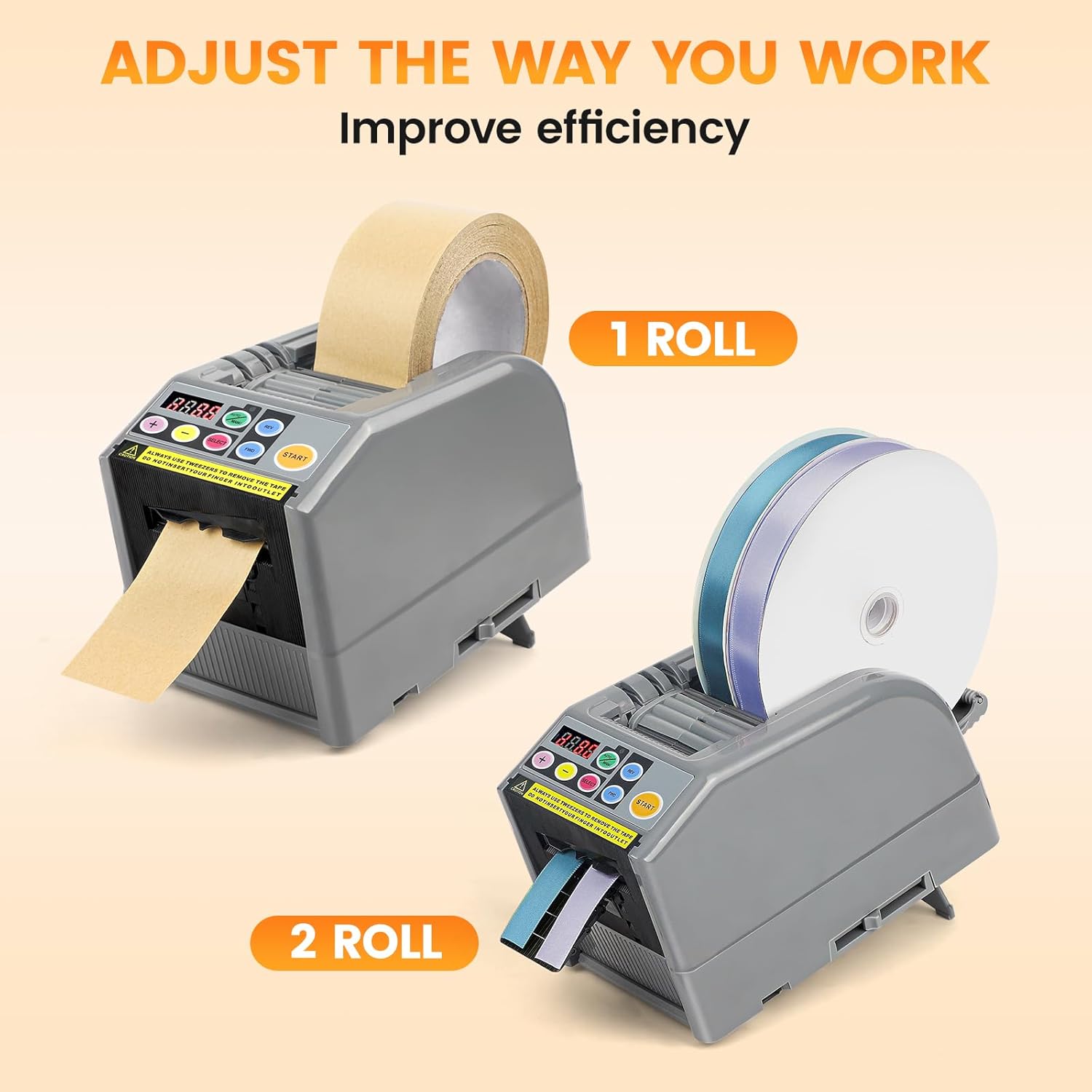 ZCUT-9 Automatic Tape Dispenser, Dual Roll Cutter, for Industrial