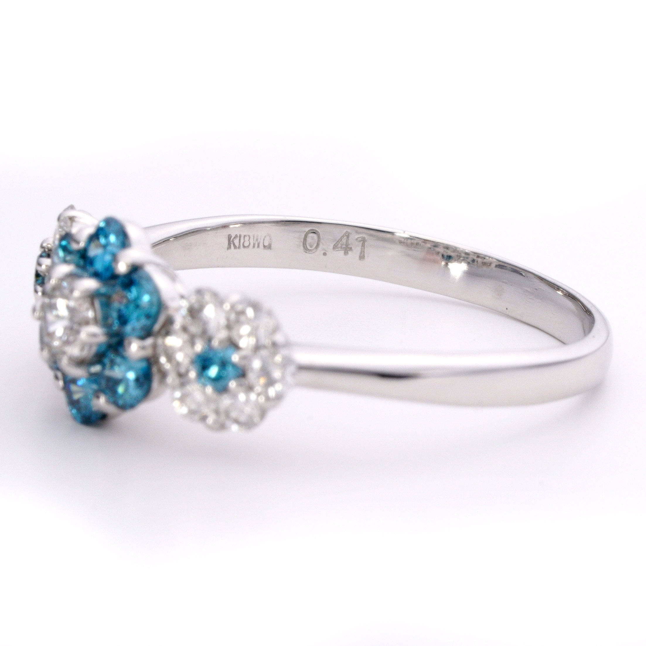 Shop KUBOTA / ブルーダイヤモンド&ダイヤモンド 0.41ct K18WG リング