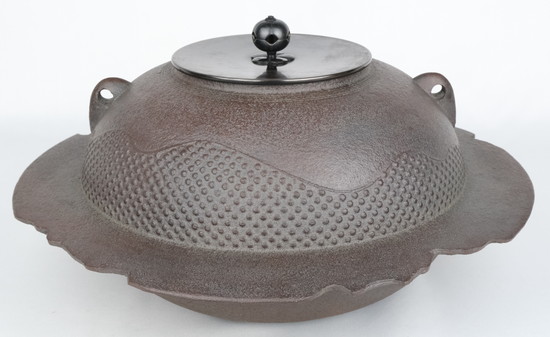 割引❣️【美品】 七宝 地紋 透木釜 浄清 釜鐶 透木付 共箱 炉釜