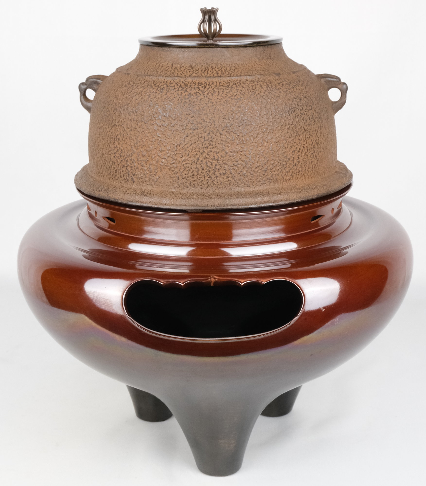 栗山園オンライン通販部 / 【出物】 唐銅朝鮮風炉真形釜添 和田美之助