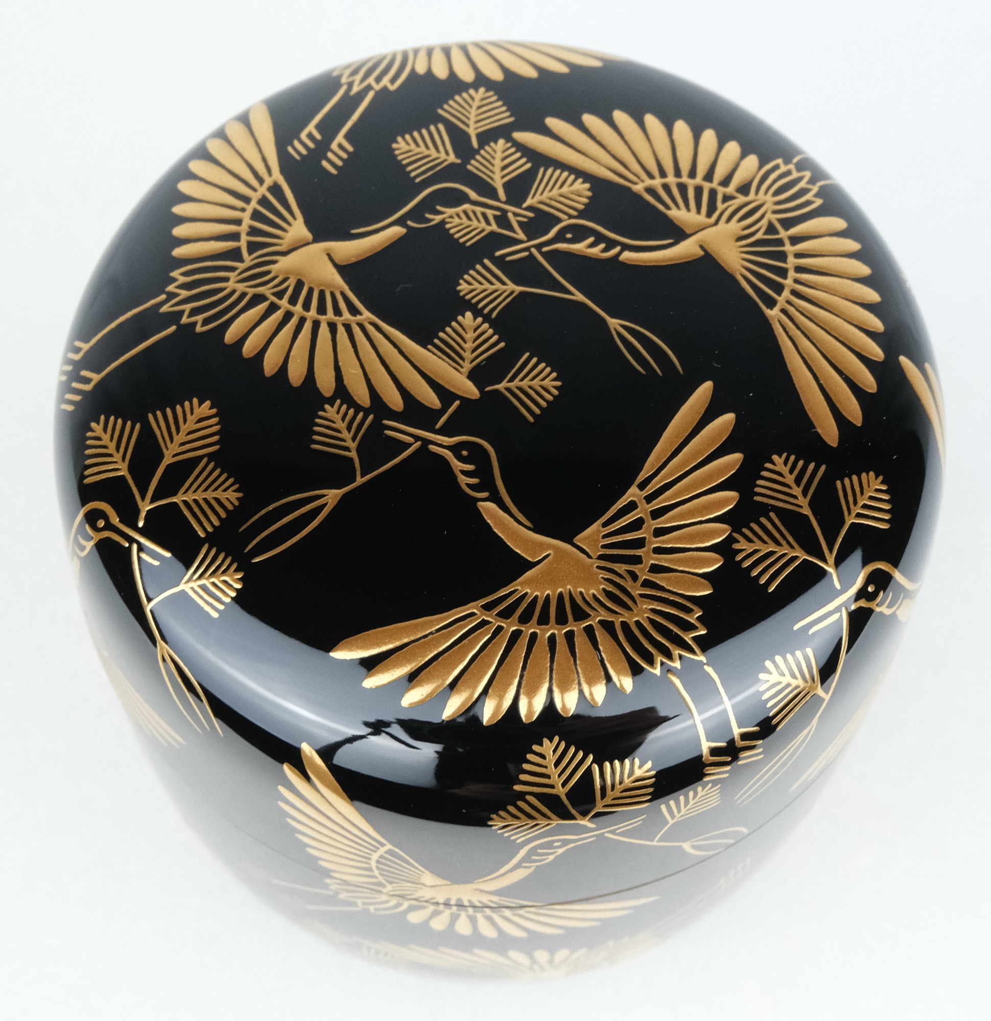 栗山園オンライン通販部 / 【出物】 松喰鶴蒔絵大棗 岡本康伸 堀内宗心