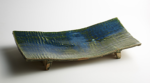 織部釉長板鉢 | しぶや黒田陶苑