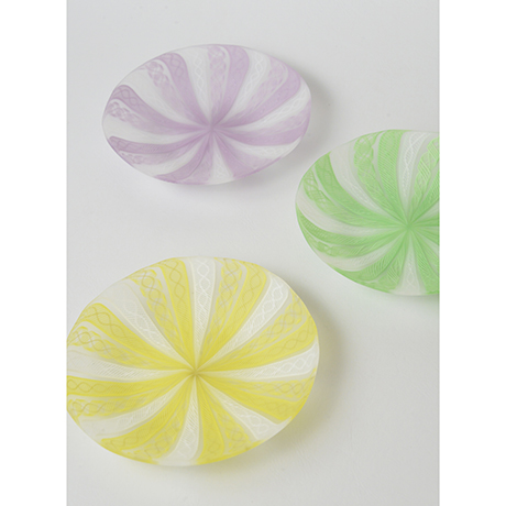 No.14 藤田喬平 手吹ヴェニス銘々皿 / FUJITA Kyohei A set of 5