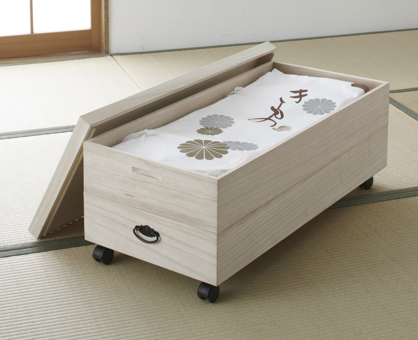 総桐衣装ケース2段 キャスター付 | 株式会社クロシオ｜クロシオ