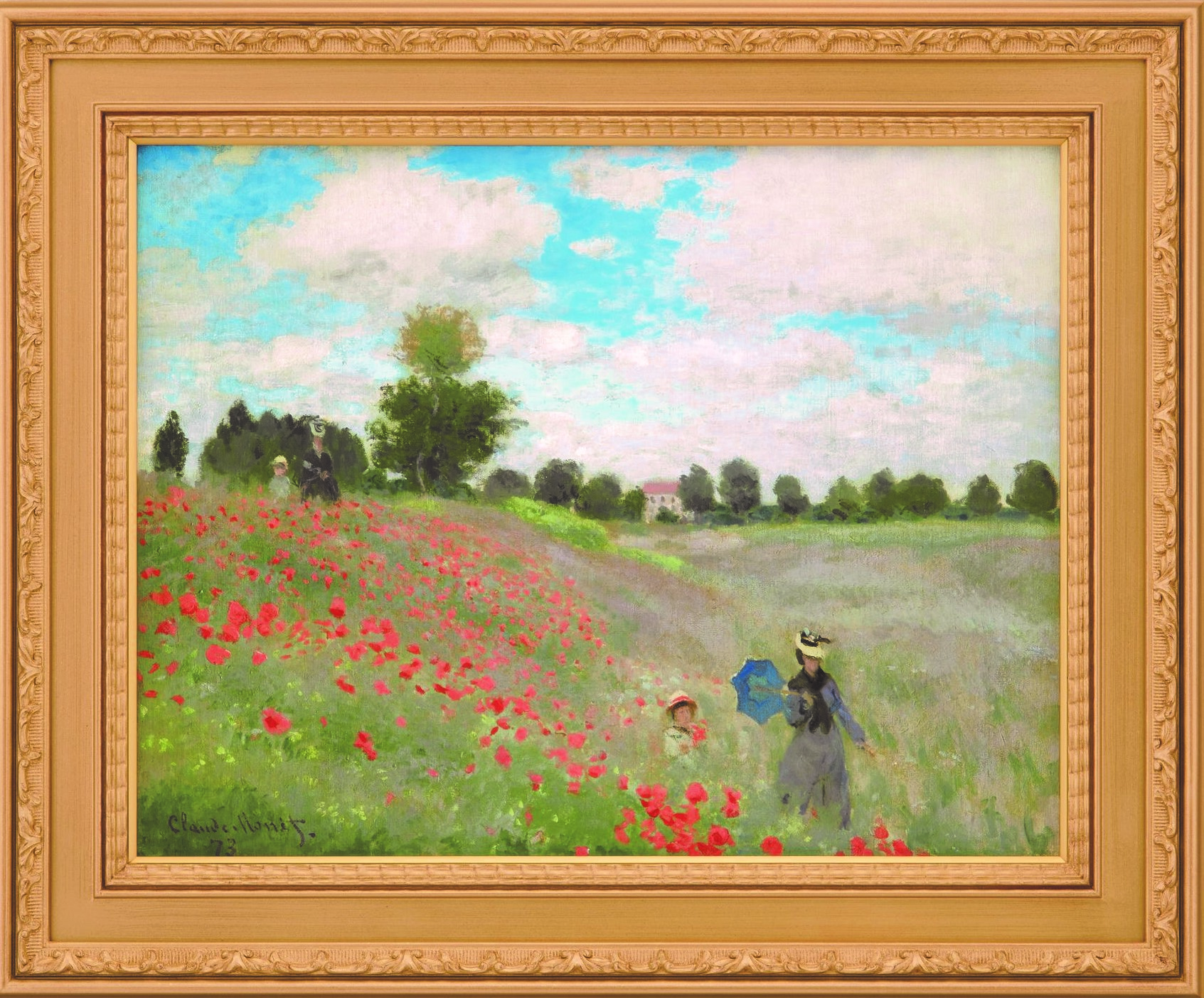 高級美術複製画 クロード・モネ「アルジャントゥイユのひなげし」限定