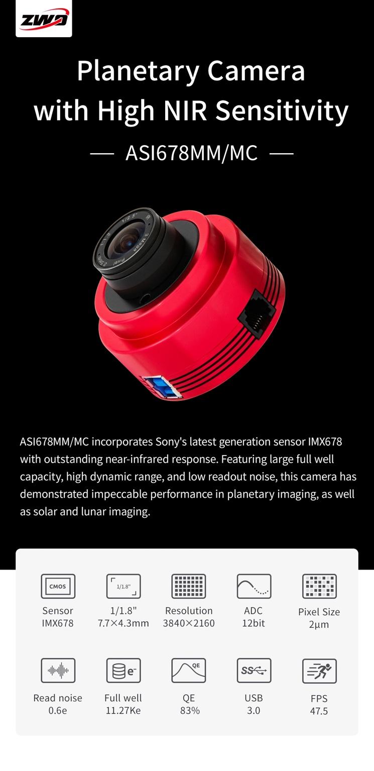 ZWO ASI678MM（モノクロ／非冷却モデル） ネイチャーショップKYOEI
