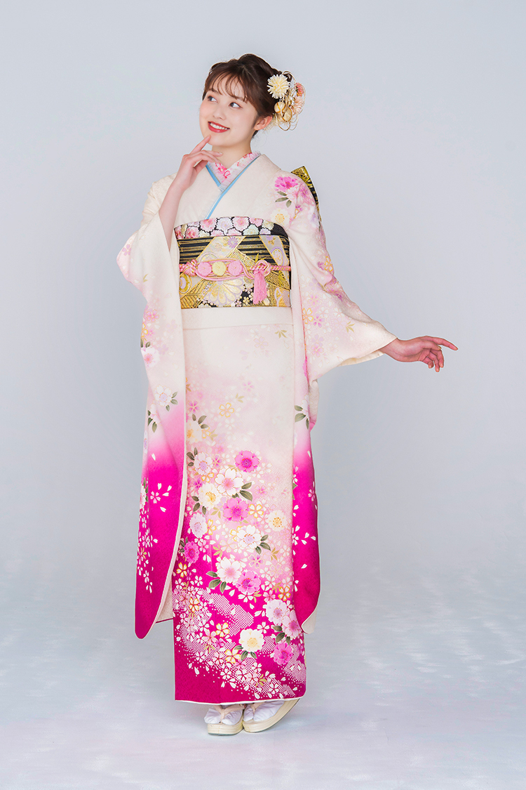 No.86188 【残りわずか】【お仕立上り振袖/京友禅】【白】やさしい白と