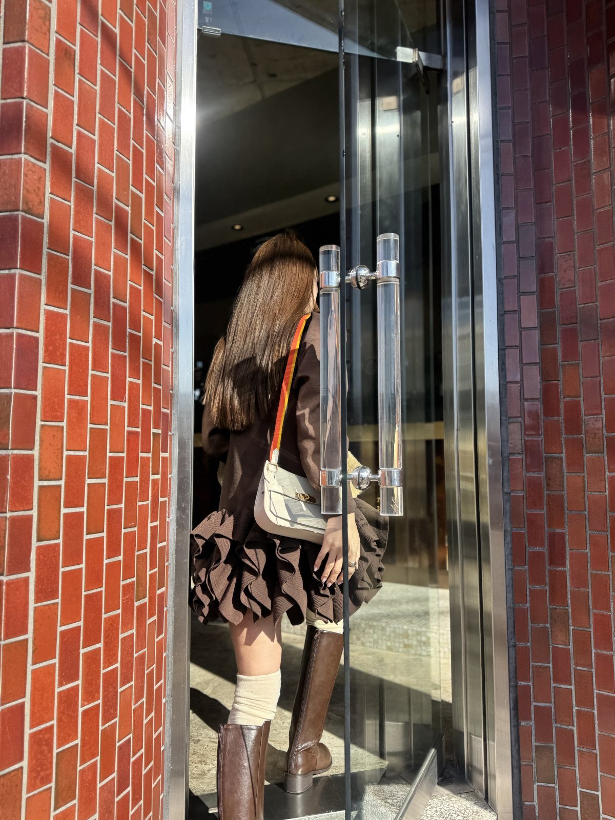 Ruffled-Hem Polo Dress - HIAND