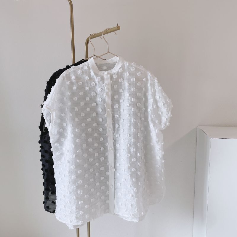 Fluffy dot Shirt - HIAND