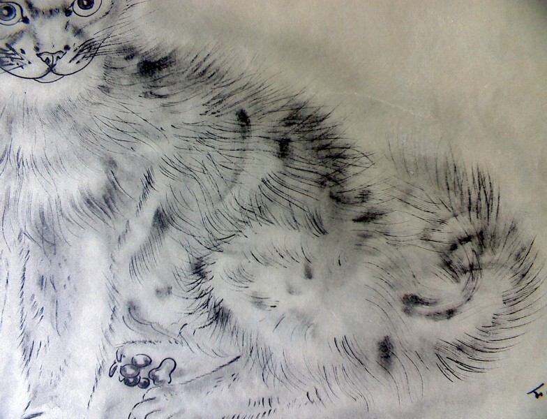 藤田嗣治 エッチング（銅版画） 猫（アラシェル） 1929年 「A Book of